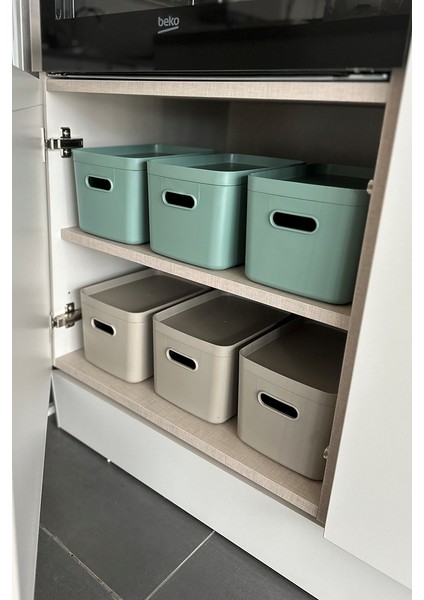 Linea 6 Parça Dolap Içi Mutfak Çocuk Odası Raf Düzenleyici Saklama Kutusu - Bej fırsatları