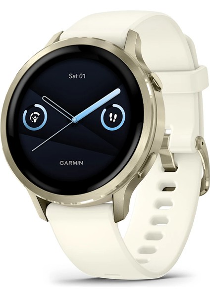 Garmın Venu 4 - 41 mm - Lunar Gold Silikon Kayışlı