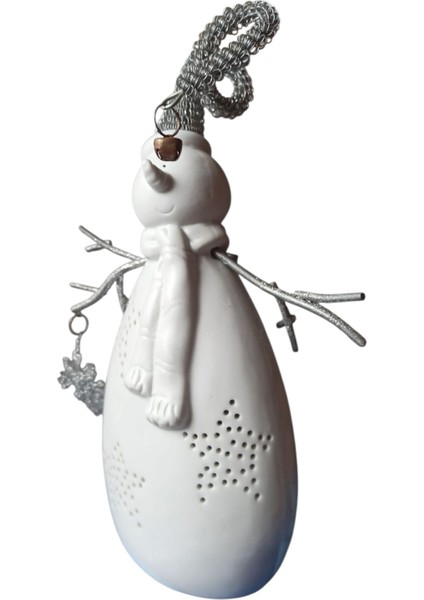 Vintage Fransız Porselen Kardan Adam Biblo & 26 cm