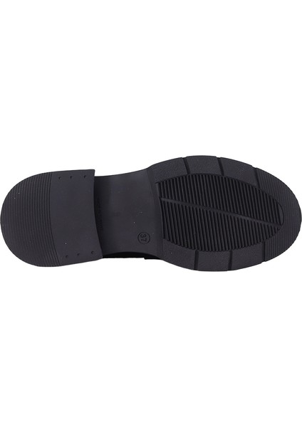 257003 Hakiki Deri Loafer Kadın Ayakkabı Tokalı Fırfırlı modelleri