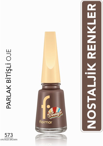 Vintage Romance Yüksek Pigmentli & Parlak Bitişli Oje (573 Vintage Brown) 8682536097758