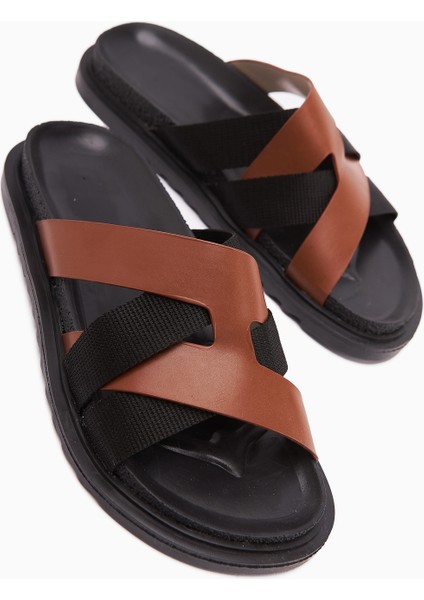 Rumi Taba Çapraz Bantlı Kadın Terlik modelleri