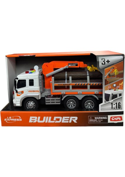 Ctoys Sesli Işıklı Odun Taşıyıcı Kamyon