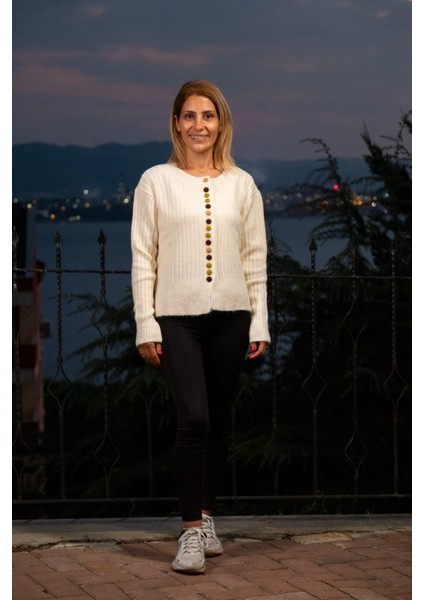 Robin Bordo Renkli Düğmeli Hırka