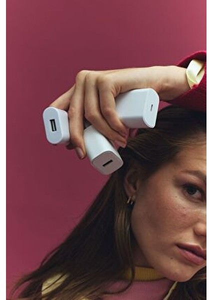 Smarty 25W Type C Hızlı Şarj Adaptörü Ev Kullanımı İçin Uygun Kablosu ile