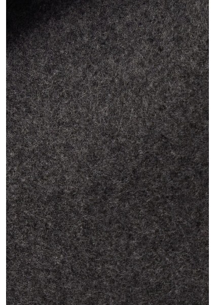 Erkek Relax Fit Rahat Kesim Fermuarlı Çift Cep Kapüşonlu Koyu Gri Ceket Gömlek