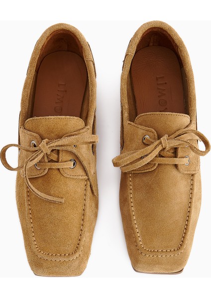 Arian Hakiki Deri Bal Köpüğü Süet Bağcıklı Makosen Günlük Loafer Kadın Ayakkabı fırsatları