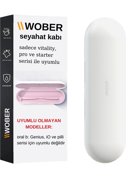 Diş Fırçası kabı , Sadece oral-b Pro , Vitality Ve Starter pack şarjlı diş fırçası Serisine Uyumlu koruma kutusu-P fiyatları