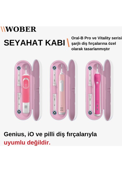 Diş Fırçası kabı , Sadece oral-b Pro , Vitality Ve Starter pack şarjlı diş fırçası Serisine Uyumlu koruma kutusu-P modelleri