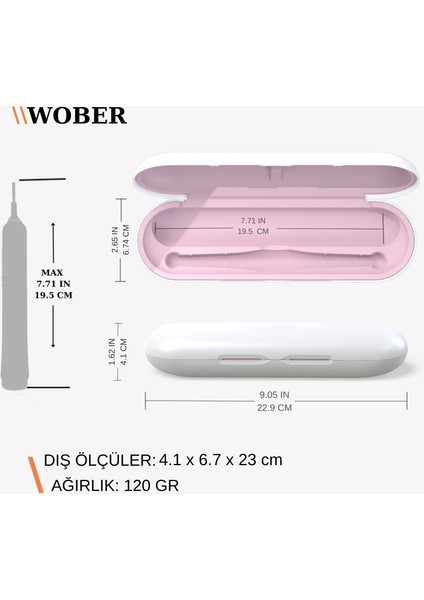Diş Fırçası kabı , Sadece oral-b Pro , Vitality Ve Starter pack şarjlı diş fırçası Serisine Uyumlu koruma kutusu-P indirimleri