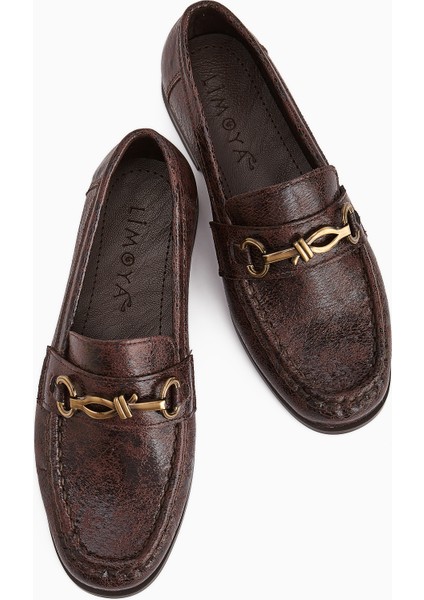 Kali Kahve Zincir Detaylı Loafer Kadın Ayakkabı fırsatları