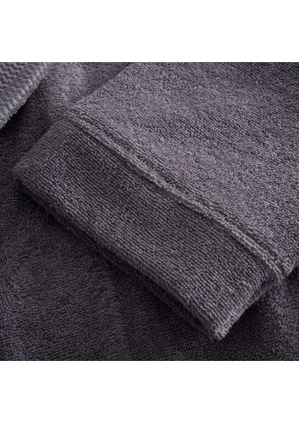 Lara Erkek Bornoz %100 Pamuk Jakarlı Koyu Gri indirimleri