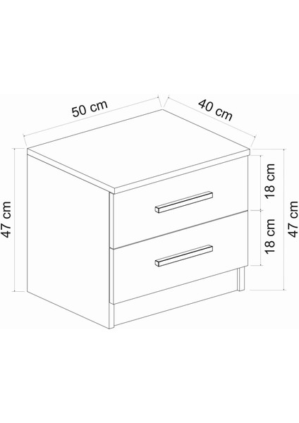 Kale Komodin 2 Çekmece - Dore