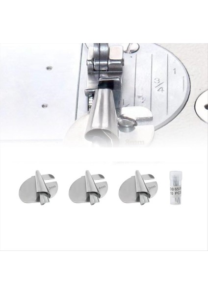 Mystique 3pcs Dikiş Haddelenmiş Hemmer Ayağı, 3/4/5mm Genişliğinde Haddelenmiş Basınç Ayağı, 10 Adet Iğne ile Dikiş Makinesi Baskısı Ayağı (Yurt Dışından) fiyatları