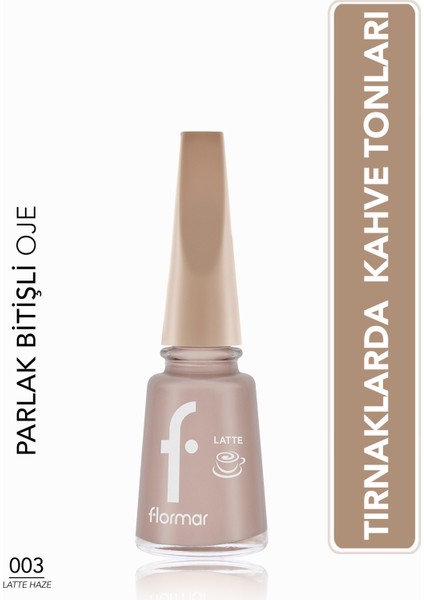 Latte Yüksek Pigmentli & Parlak Bitişli Kahve Tonlu Oje (Latte Haze) 8682536104555