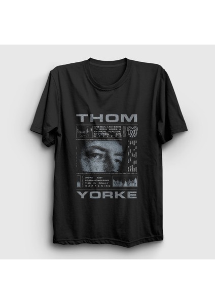 Unisex Siyah Useless Thom Yorke Radiohead T-Shirt