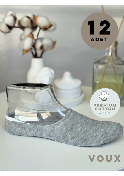 Erkek Gri Babet Çorap 12 'li