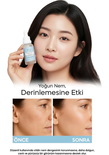 Yoğun Nemlendirme ve Dolgunlaştırıcı Etkili Yenileyici Cilt Bakım Serumu (Hyaluronic Acid %1.4 + B5) fiyatları