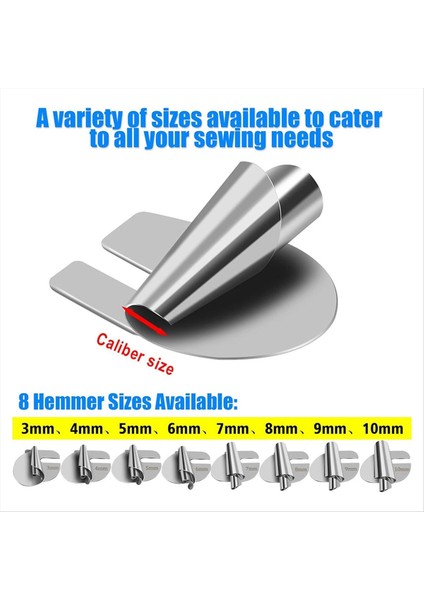 Dikiş Haddelenmiş Hemmer Ayağı Universal 5pcs/paket 3mm-7mm Kavisli Kaydırma, Dikiş Makinesi Baskı Ayağı Hemmer Ayağı (Yurt Dışından) modelleri