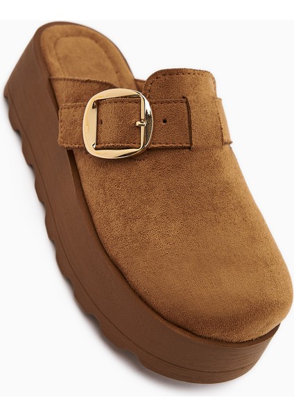 Clara Taba Süet Tokalı Kadın Terlik modelleri