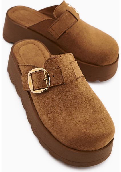 Clara Taba Süet Tokalı Kadın Terlik fırsatları