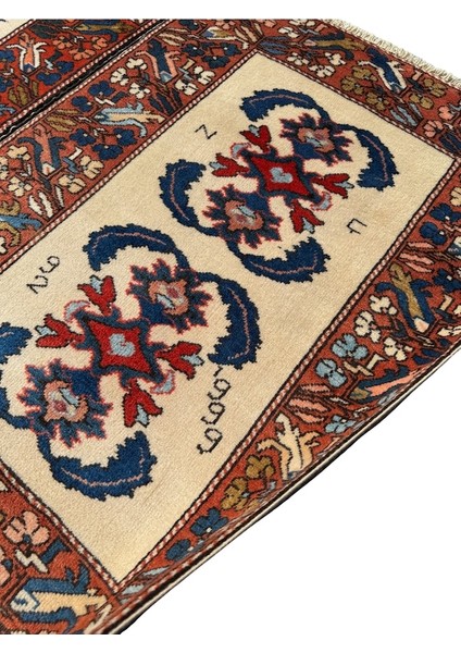 El Dokuma Imzalı Çanakkale Dobag Halısı 102X147 Kök Boya %100 Yün Halı Kiremit fiyatları