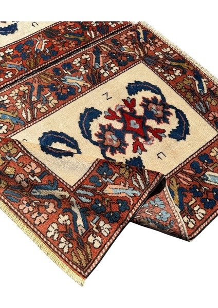 El Dokuma Imzalı Çanakkale Dobag Halısı 102X147 Kök Boya %100 Yün Halı Kiremit modelleri