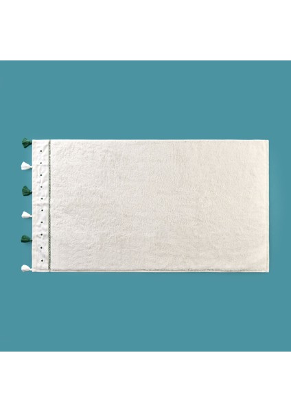 Soft Piene Yüz Havlusu - Ekru / Yeşil - 50X90 cm fiyatları