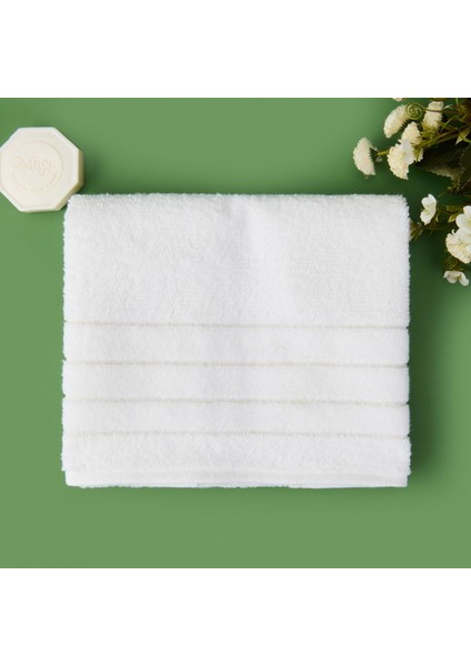 Soft Palm Breeze Devon Yüz Havlusu - Ekru - 50X90 cm