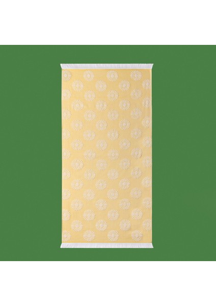 Soft Gael Plaj Havlusu - Hardal - 70X140 cm