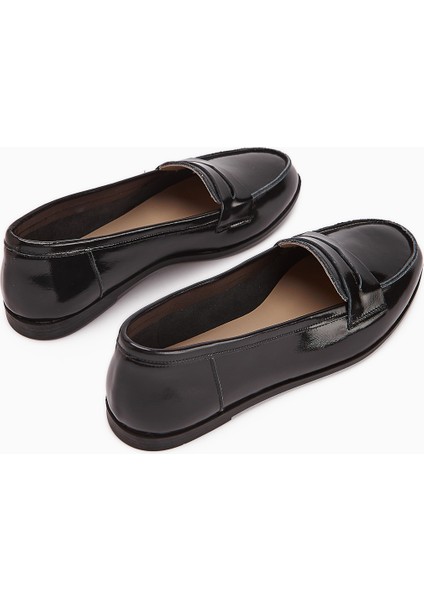 Solina Hakiki Deri Siyah Rugan Makosen Ayakkabı Rahat Günlük Loafer indirimleri