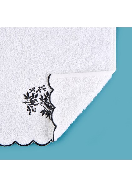 Soft French Cottage Onda El Havlusu - Ekru / Siyah - 30X50 cm modelleri