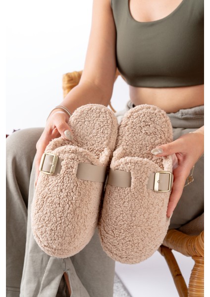 Kadın Ev Terliği Kemer Geçmeli Şık Giyim Hediyelik Çeyiz Bohça Misafir Terliği