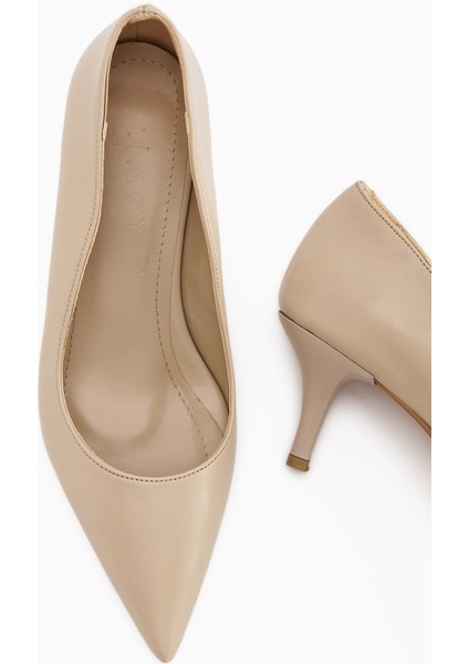 Flora Bej Stiletto Kadın Topuklu Ayakkabı fırsatları