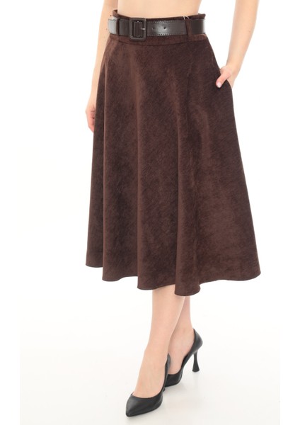 Kadın Kışlık Kloş Etek 780 Kadife Şöni Kumaş 75 cm Boyunda fırsatları