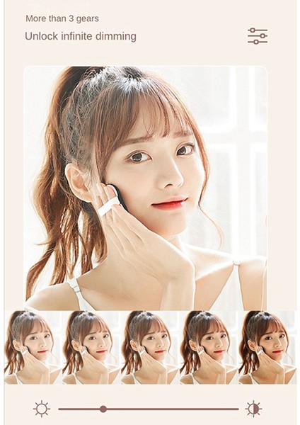 Tek Tıklamayla Üç Renkli 360 Derece Dönen Manyetik Kontrol Modeli LED Işıklı Canlı Ayna Makyaj Aynası, Pembe (Yurt Dışından) fiyatları