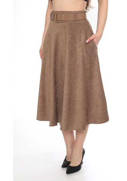 Kadın Kışlık Kloş Etek 780 Kadife Şöni Kumaş 75 cm Boyunda fırsatları