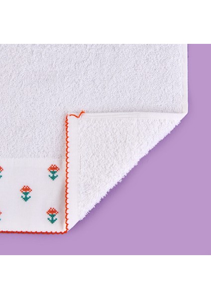 Soft Urban Delight Braga El Havlusu - Ekru / Turuncu - 30X50 cm modelleri