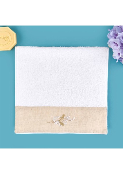 Soft French Cottage Ruva El Havlusu - Ekru - 30X50 cm