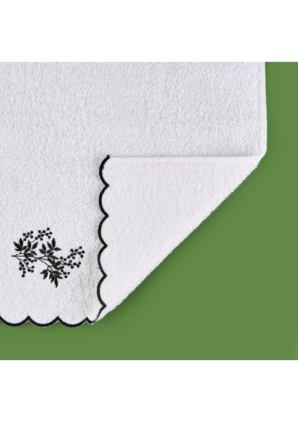 Soft French Cottage Onda Yüz Havlusu - Ekru / Siyah - 50X90 cm modelleri
