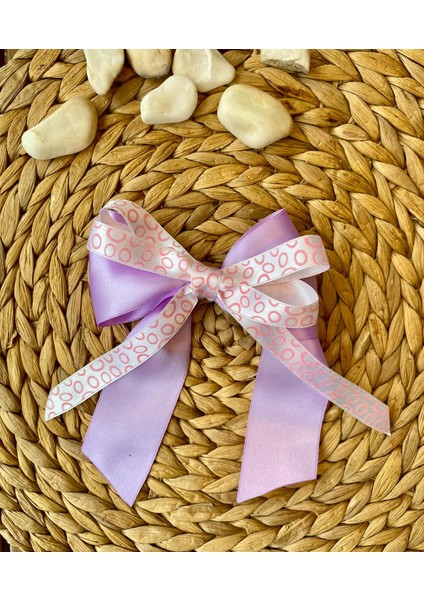 Kurdele Model Çocuk ve Yetişkinler Için Lila ve Pudra Renk El Yapımı Iki Adet Toka indirimleri