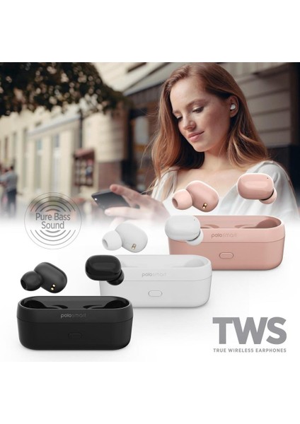 FS55 Kablosuz Kulaklık + Polosmart PSSW13 Akıllı Bileklik Set Siyah fırsatları