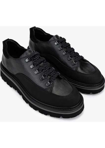 Erkek Hakiki Deri Siyah Casual Ayakkabı 1093 2021 Erk Ayk SK25-26 Sıyah fiyatları