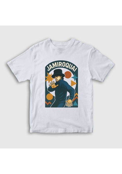 Unisex Çocuk Beyaz Virtual Insanity Jamiroquai T-Shirt