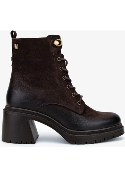 Kadın Hakiki Deri Kahverengi Nubuk Casual Bot 322 2552502 Bn Bot SK25-26 Kahve Nbk