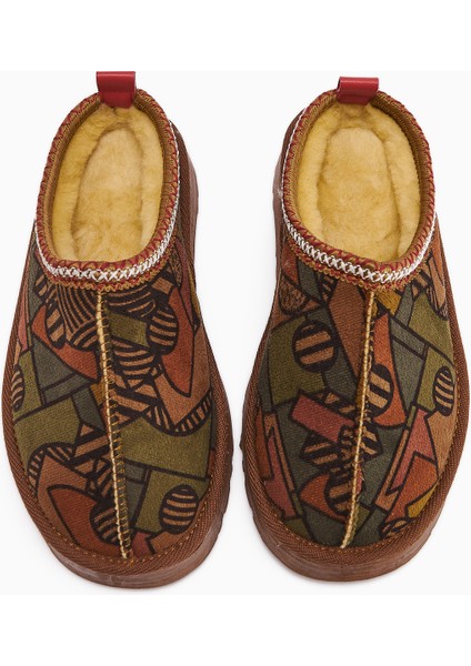 Anne-Liis Desenli Dokuma Detaylı Kışlık Terlik modelleri