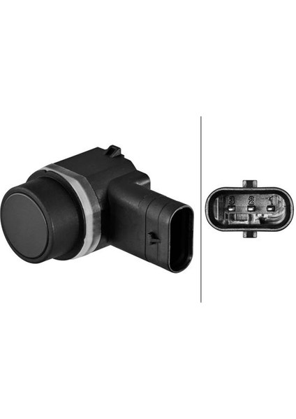 PARK YARDIM SİSTEMİ SENSÖRÜ.ARKA.ULTRASONİK SENSÖR.3-KUTUPLU.SİYAH.FORD CJ5T15C868AA