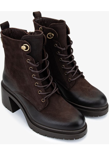 Kadın Hakiki Deri Kahverengi Nubuk Casual Bot 322 2552502 Bn Bot SK25-26 Kahve Nbk fiyatları