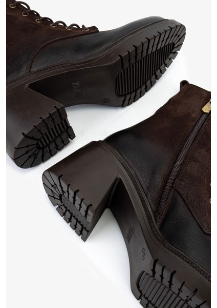 Kadın Hakiki Deri Kahverengi Nubuk Casual Bot 322 2552502 Bn Bot SK25-26 Kahve Nbk indirimleri