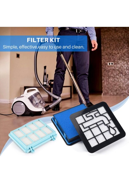 Philips Powerpro Compact FC9331 FC9332 FC8010 Için 2 Filtre Seti (Yurt Dışından) fırsatları